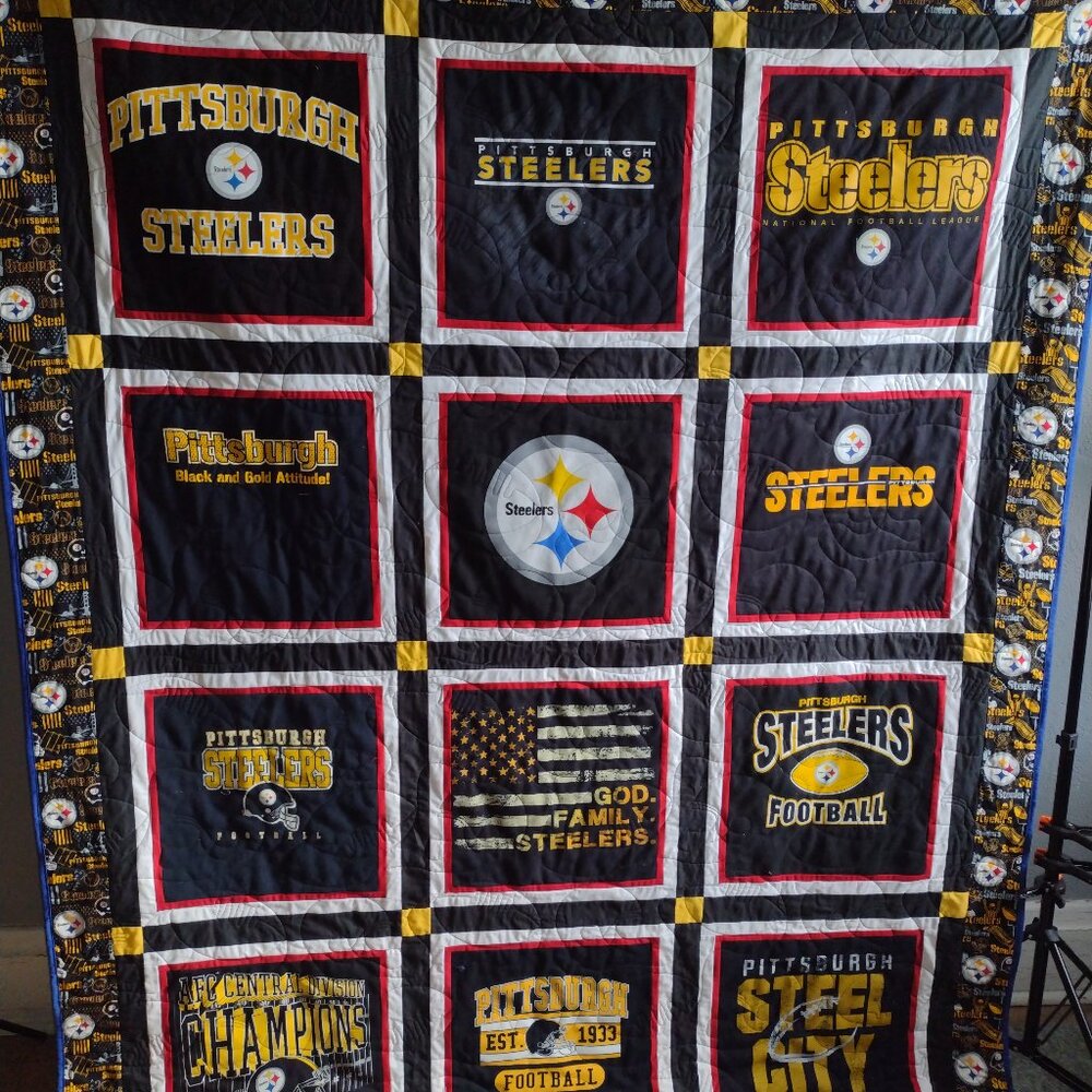 Steelers T-Shirt Handmade Quilt